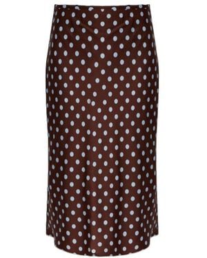 Posse Polka Dot Pattern Midi Skirt - Purple