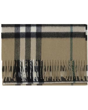 Burberry Checked Fringed-Edge Scarf - Multicolour