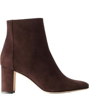 Manolo Blahnik Suede Ankle Boots - Brown