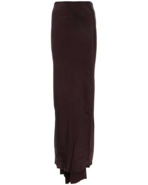 Ann Demeulemeester Draped Satin Asymmetric Hem Skirt - Purple