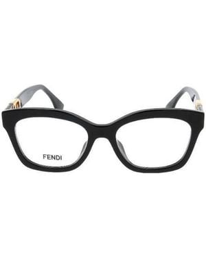 Fendi O'Lock Cat-Eye Frame Flat Lens - White