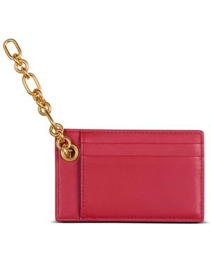 Balmain Chain Card Holder Wallet - Pink