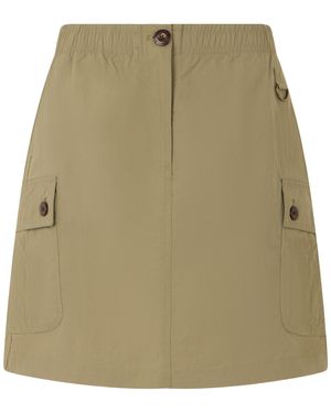Barbour Elastic Waistband Cargo Mini Skirt - Green