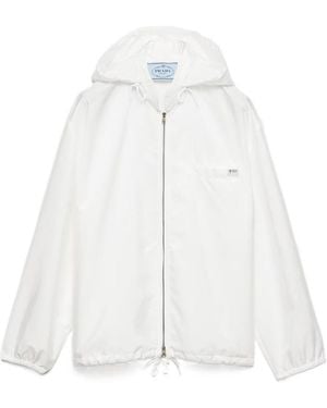 Prada Lightweight Re-Nylon Blouson Jacket - White