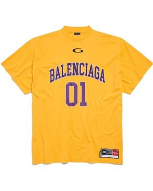Balenciaga Logo Printed T-Shirt - Yellow