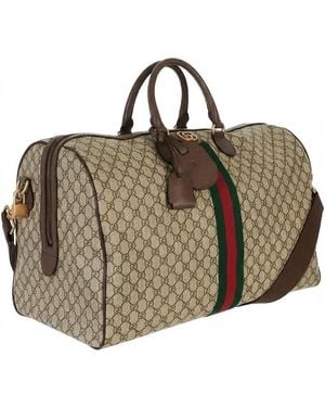 Gucci Large Ophidia Gg Supreme Carry-On Bag - Brown