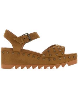 Stella McCartney Ankle Strap Platform Sandals - Brown