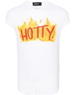 DSquared² Hotty Choke Fit T-Shirt - White