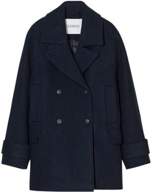 Closed Double-Breasted Jacket - Blue
