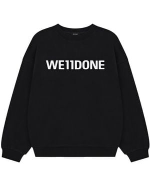 we11done Long-Sleeved Crew Neck Sweatshirt - Black