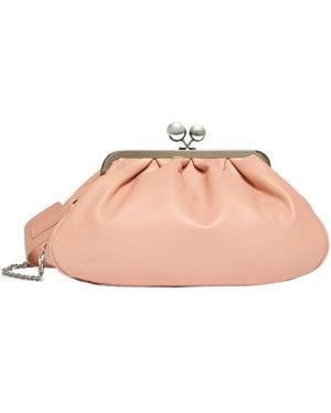 Weekend by Maxmara Leather Clutch Bag - Pink