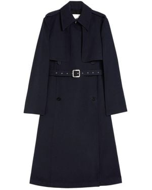 Jil Sander Double-Breasted Belted Wool Coat - Blue