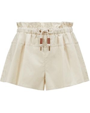 Moncler Flared Drawstring Shorts - Natural