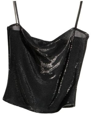 Gucci Jersey Top With Iridescent Effect - Black