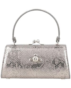 Vivienne Westwood Embossed Frame Shoulder Bag - Grey