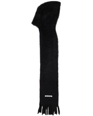 Acne Studios Mohair Wool Scarf - Black