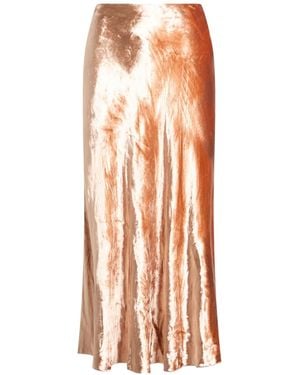 Tory Burch Solidcolor Velvet Aline Skirt - Pink