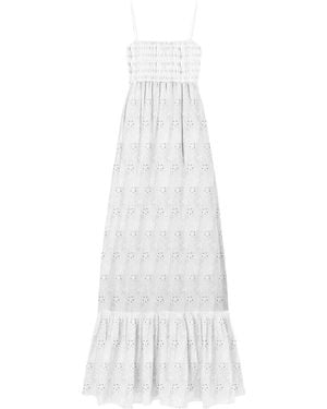 MC2 Saint Barth Square Neck Midi Dress - White