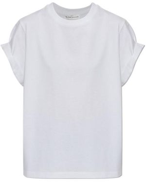 Victoria Beckham Rolled-Sleeve T-Shirt - White