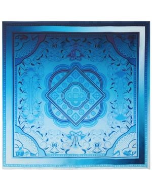 CASABLANCA Egyptian Rug Silk-Satin Scarf - Blue