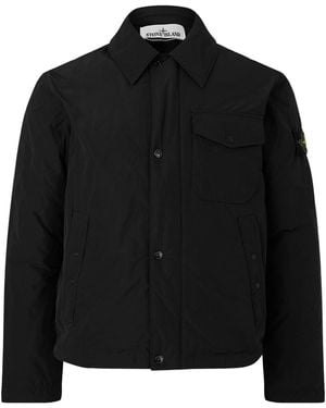 Stone Island Lapel Snap Jacket - Black