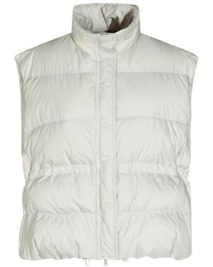 Brunello Cucinelli Zipped Padded Vest - White