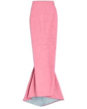Rick Owens Asymmetrical Denim Skirt - Pink