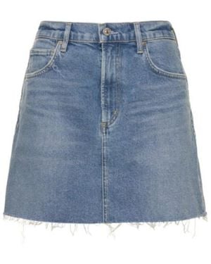 Citizens of Humanity Beatnik Cotton Denim Mini Skirt - Blue