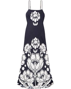 FARM Rio Suspender Dress - Blue