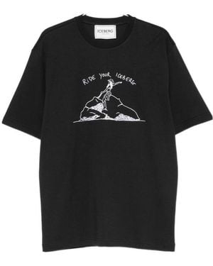 Iceberg Short-Sleeved T-Shirt - Black