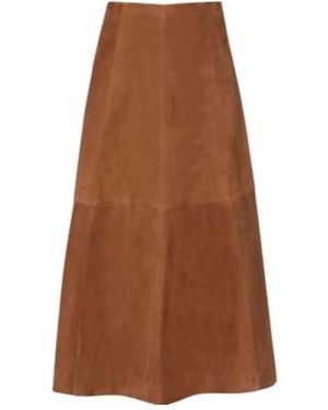 Jonathan Simkhai Bonnie Suede Midi Skirt - Brown