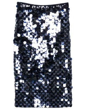 P.A.R.O.S.H. Sequin Pencil Skirt - Blue