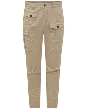 DSquared² Mid-Rise Cargo Pants - Natural