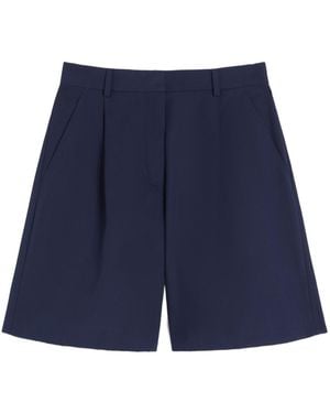 Weekend by Maxmara Cotton Gabardine Bermuda Shorts - Blue