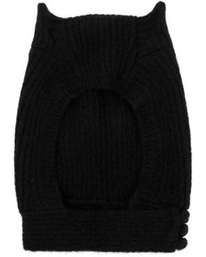 Coperni Knitted Horn Beanie - Black