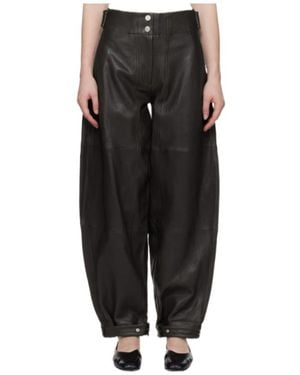 Co. Balloon Leather Pants - Black