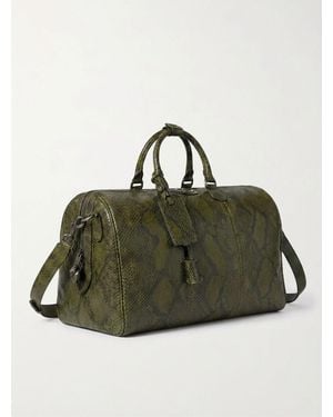 Gucci Maxi Python Duffle Bag - Green