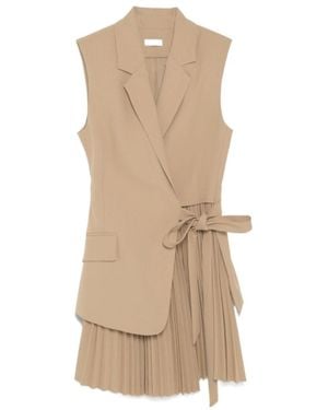 Jonathan Simkhai Eman Pleated Wrap Dress - Natural