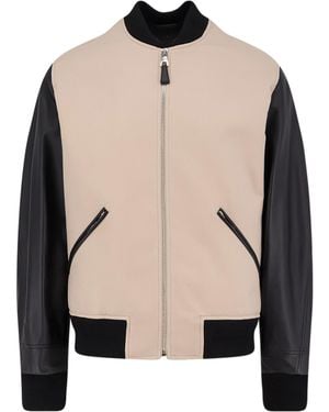 Givenchy Paris Zip-Up Bomber Jacket - Natural