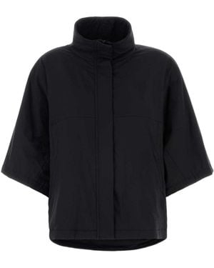Herno Laminar High Collar Zip Cape - Blue