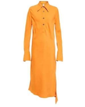 Petar Petrov Aila Asymmetric Shirt Dress - Orange