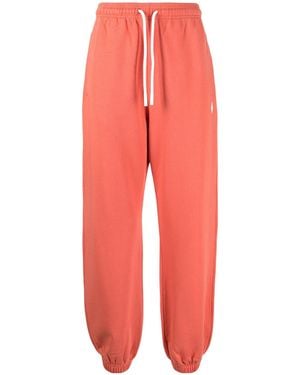 Marcelo Burlon Logo-Embroidered Cotton Track Trousers