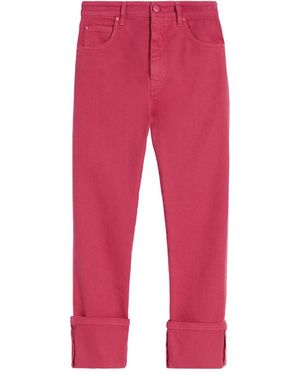 Max Mara Button Detailed Cropped Trousers - Red