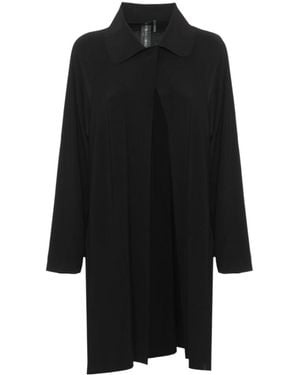 Norma Kamali Collared Long-Line Cardigan - Black