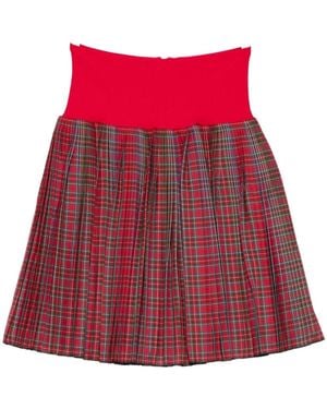 Chopova Lowena Pleated Skirt - Red