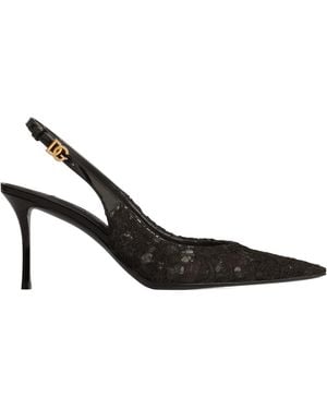 Dolce & Gabbana Lace Slingback Pumps - Multicolor