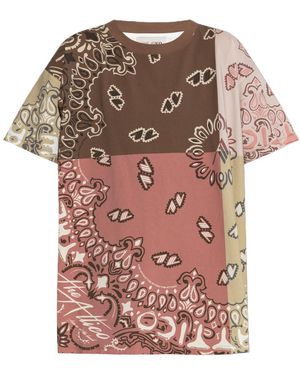 The Attico The Bandana Printed T-Shirt - Pink