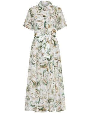 Marella Cotton And Silk Voile Dress - White