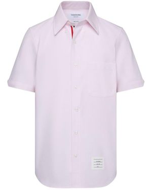 Thom Browne Patch-Pocket Short-Sleeve Shirt - Purple