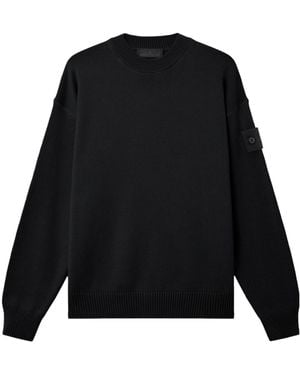 Stone Island Regular-Fit Crewneck Jumper With Ribbed Trims - Black